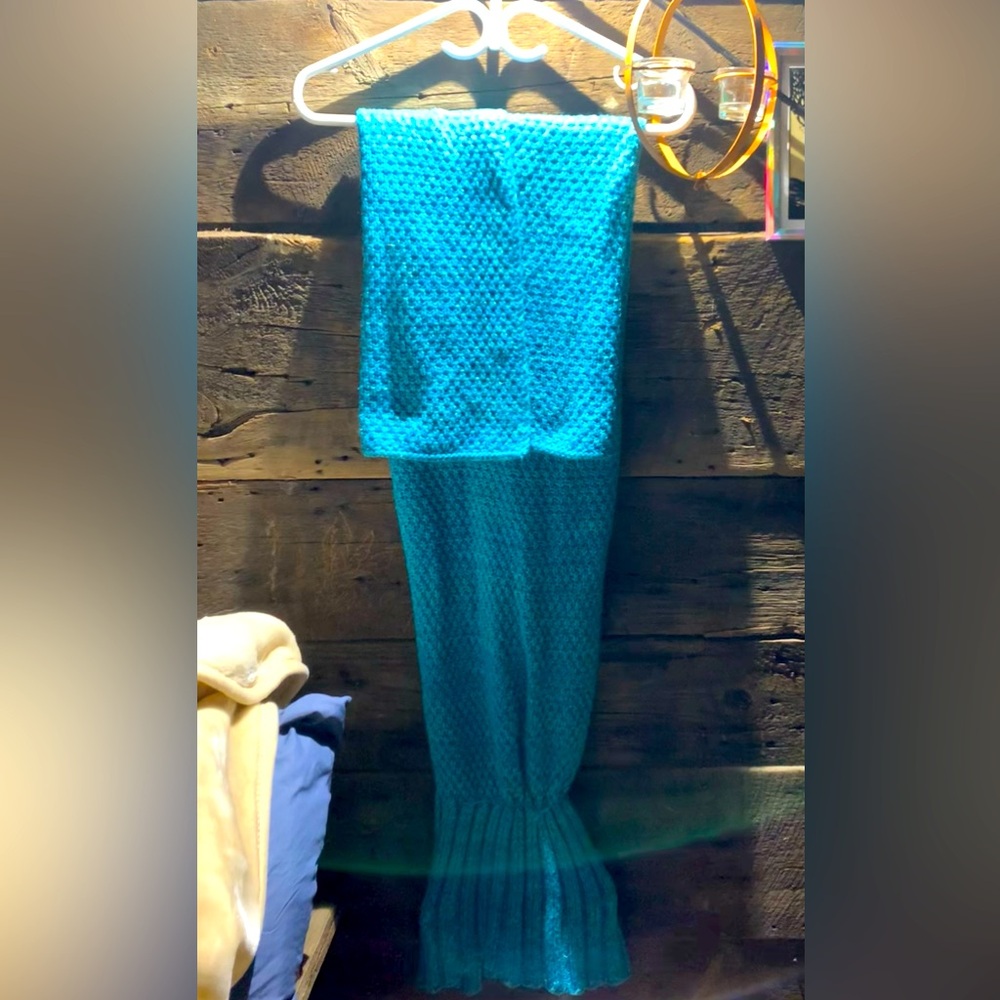 Hand crochet mermaid tail